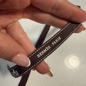 Hermes Paris Brown Ribbon